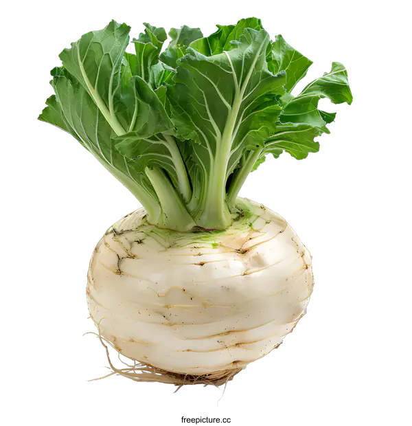 [Transparent Background PNG]Fresh White Turnip on White Background