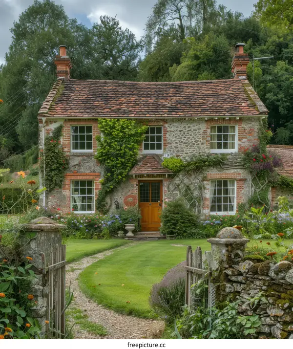 Charming English Cottage Nestled in a Picturesque Garden