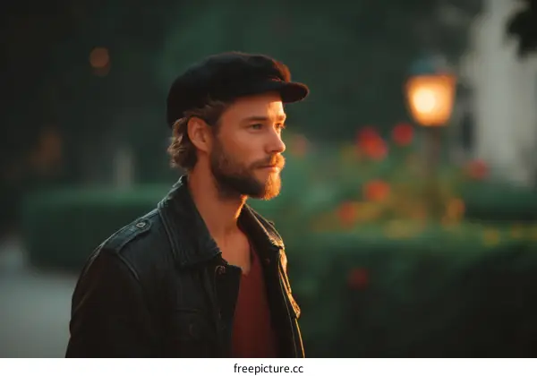 Outdoor Portrait of a Man in a Cap