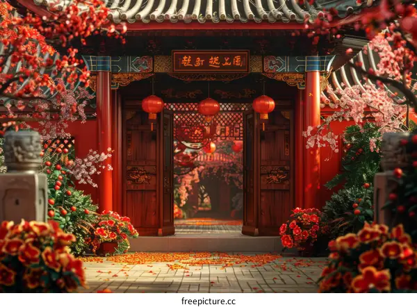 Traditional Chinese New Year Gate