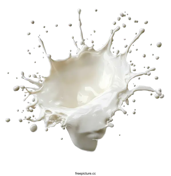 [Transparent Background PNG]Milk Splash Art Creation