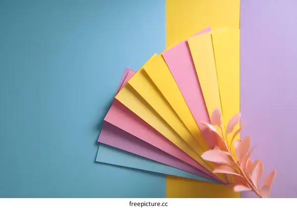Colorful Paper Fan Design Illustration