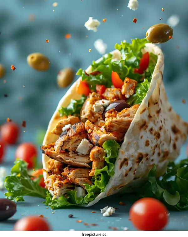Chicken Shawarma with Veggies and Feta