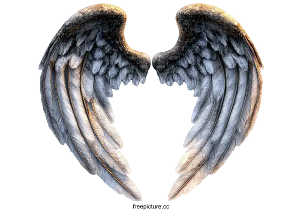 [Transparent Background PNG]Pair of Elegant Angel Wings Illustration