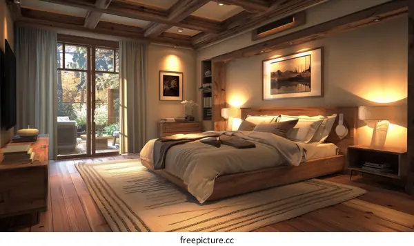 Cozy Cabin Bedroom Interior Design