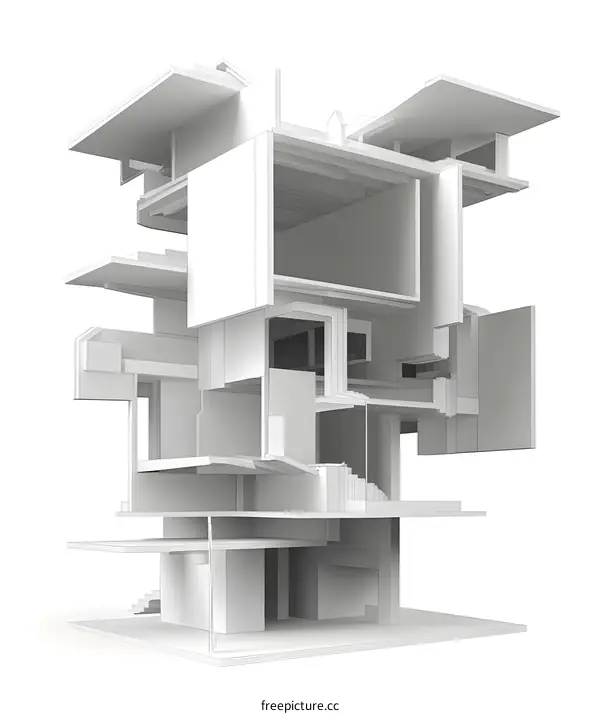 Modern Abstract Building Architecture Design Outline