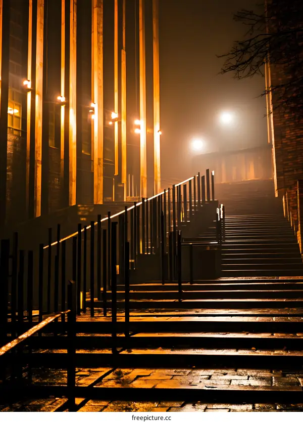 Stairway to the Foggy Night
