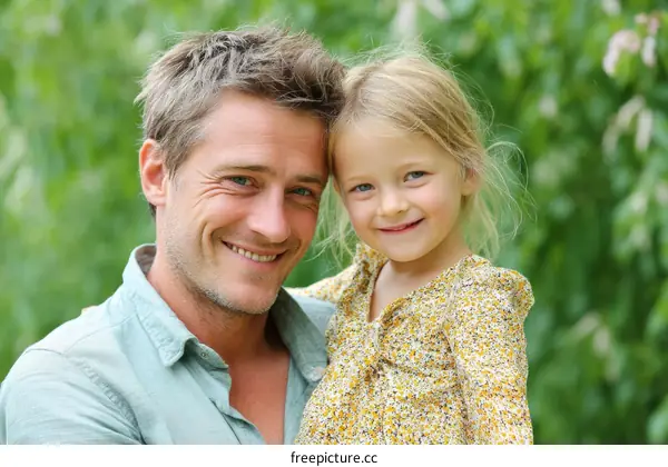 Father and Daughter Outdoor Portrait