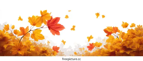 Autumn Leaves Background Illustration