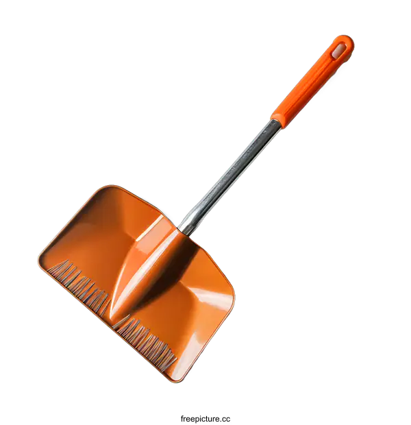 [Transparent Background PNG]Orange Leaf Rake With Metal Handle