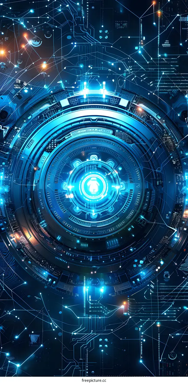Blue technology background