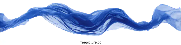 [Transparent Background PNG]Flowing Blue Fabric Texture