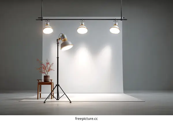 Professional Photography Studio Setup with Lighting