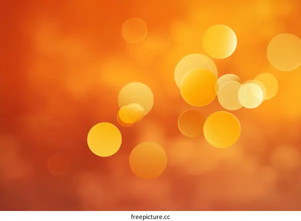 Abstract Bokeh Background in Warm Orange Tones