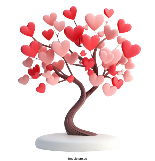 [Transparent Background PNG]Love Heart Tree Illustration