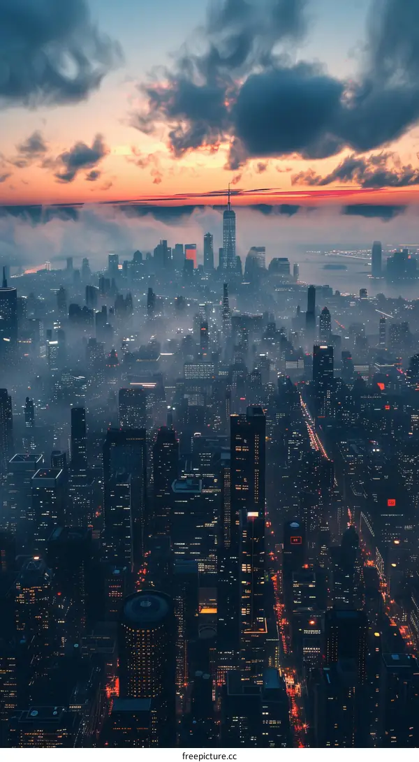 New York City Skyline at Dusk