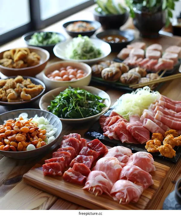 A table full of delicious Japanese food