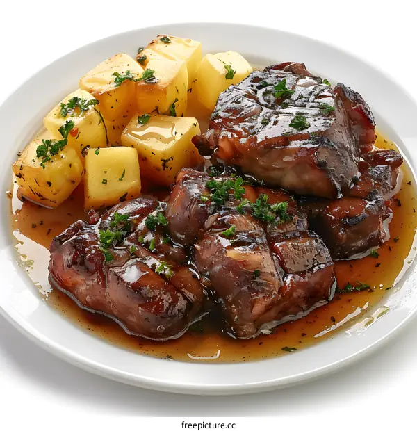 Roasted Pork with Potatoes and Gravy