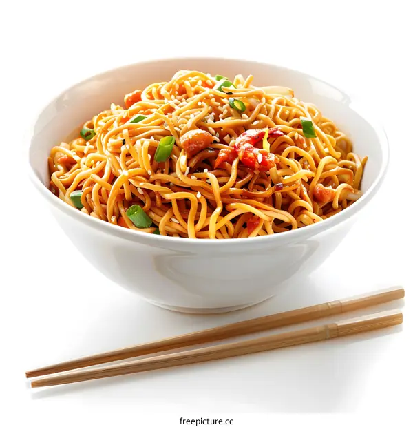 Bowl of Noodles with Chopsticks