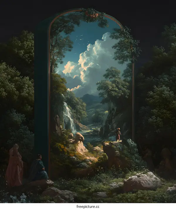 A Glimpse Through The Window Of A Dreamlike Landscape