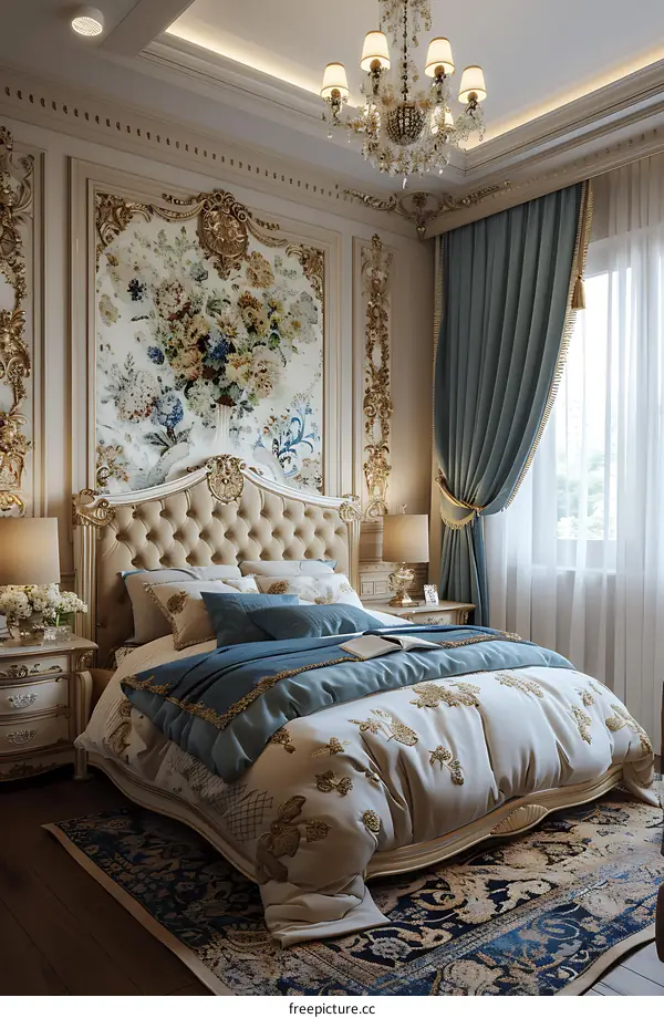 European-style luxury bedroom