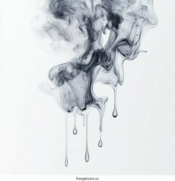 Abstract Ink Drips Art Illustration