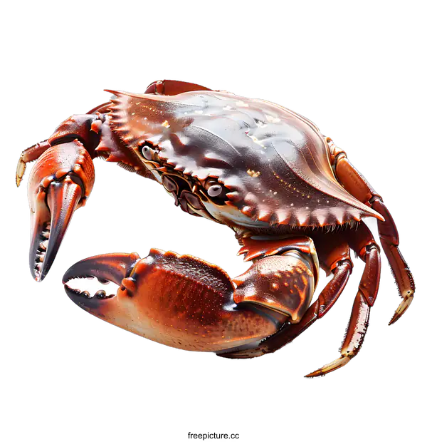 [Transparent Background PNG]A studio shot of a crab with a white background