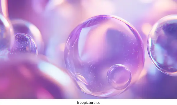 Abstract Purple Bubbles