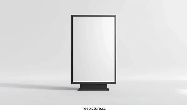 Blank advertising billboard mockup isolated on white background. 3d rendering.