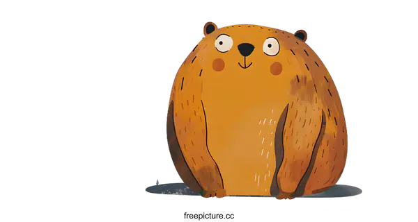 [Transparent Background PNG]Cute Cartoon Brown Bear Illustration