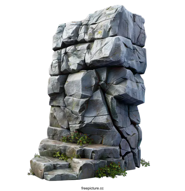 [Transparent Background PNG]Stone Wall Formation Nature Isolated