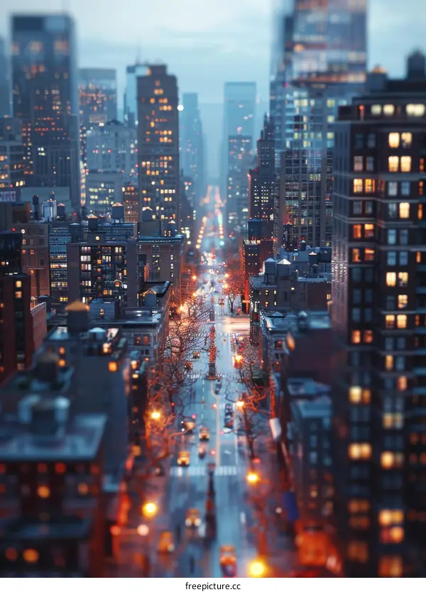 A Miniature View of a New York Street