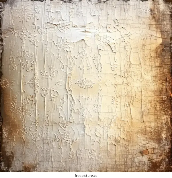 Ornate background with a peeling paint texture