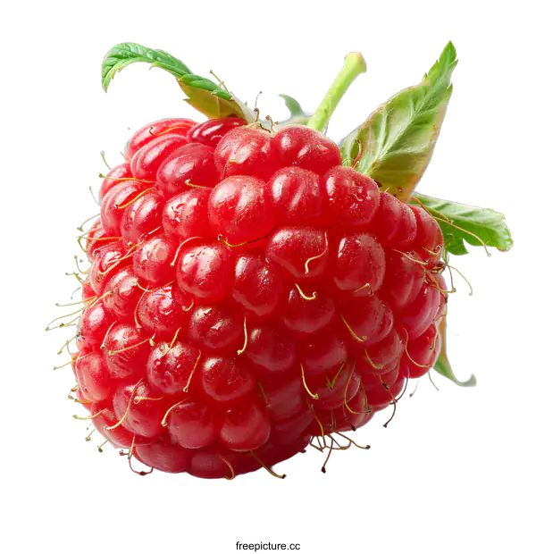 [Transparent Background PNG]Fresh Ripe Raspberry Isolated