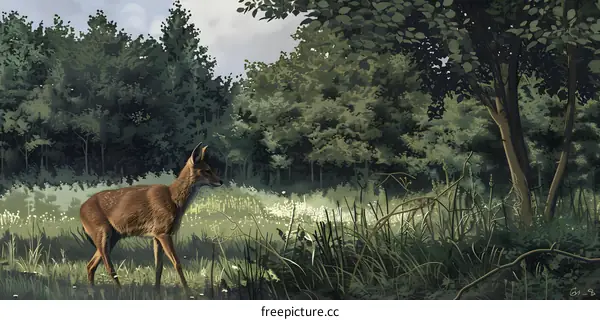 Forest Deer Illustration
