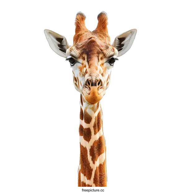 [Transparent Background PNG]Portrait of a Giraffe