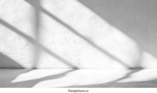 Abstract Shadow Play on a White Wall