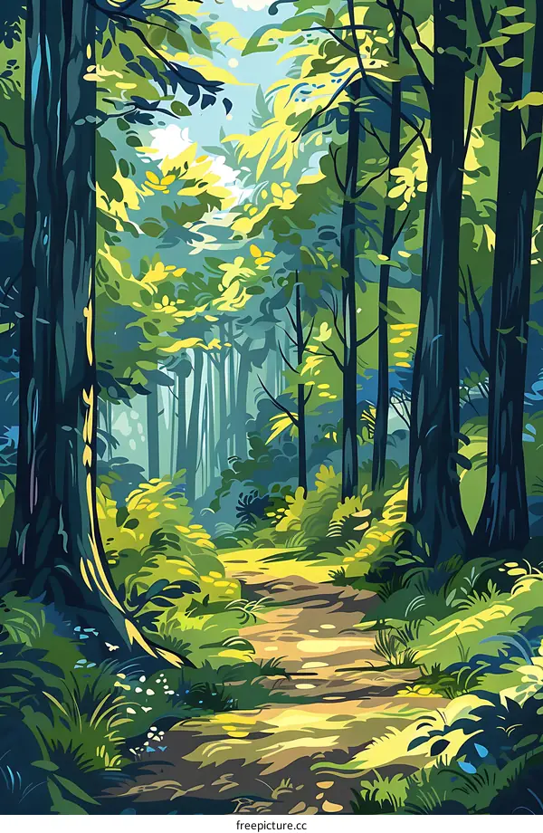 Forest Path Illustration