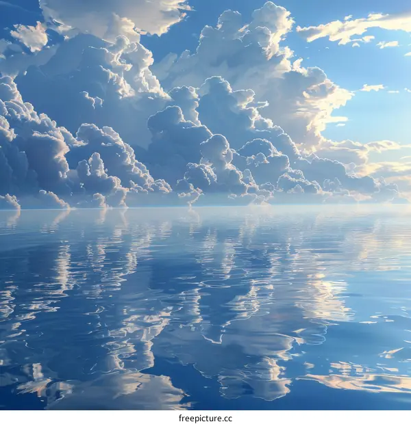 Dramatic Cloudscape Over Calm Water