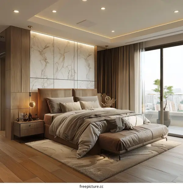 Modern Bedroom Interior Design Illustration