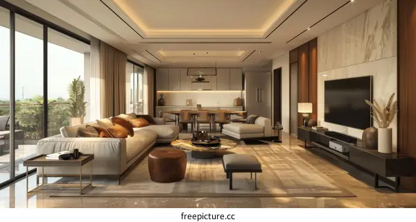 Modern Minimalist Living Room Interior Design