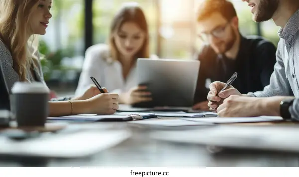 Business Meeting in Coffee Shop