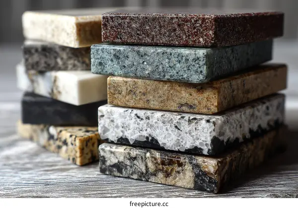 Variety of Granite and Quartz Countertops