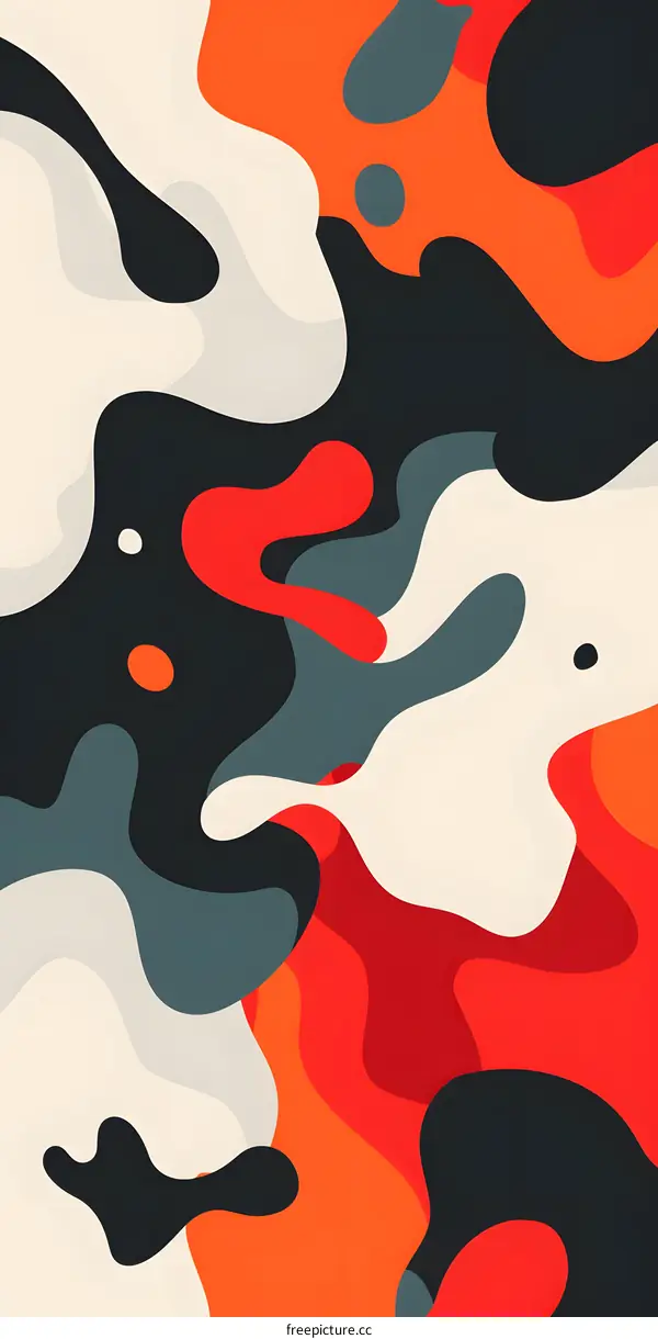 Abstract Colorful Shapes Digital Art Background