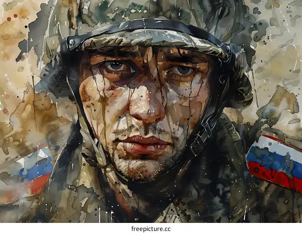 Portrait of a Russian soldier