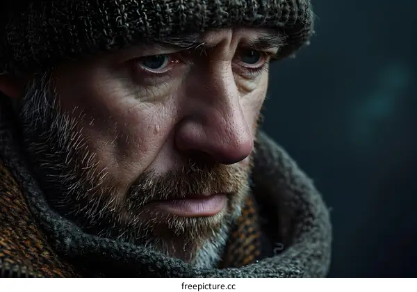 portrait of a man wearing a brown beanie