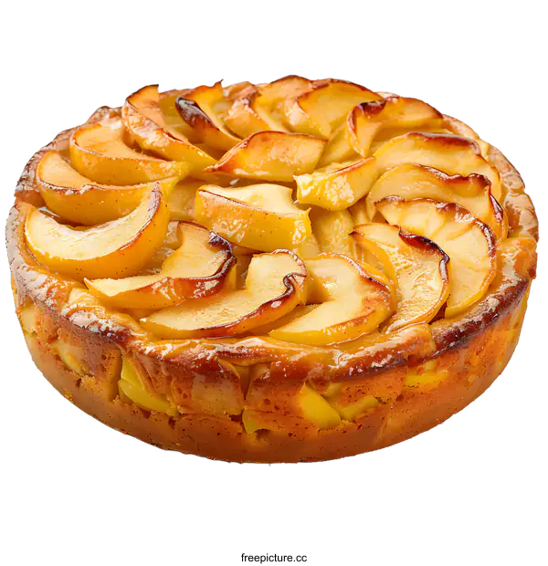 [Transparent Background PNG]Homemade apple pie with cinnamon