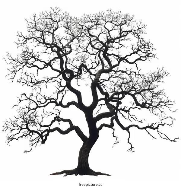 Intricate Black Tree Branches