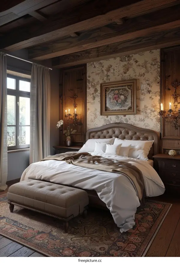 Elegant Vintage Bedroom Interior Design