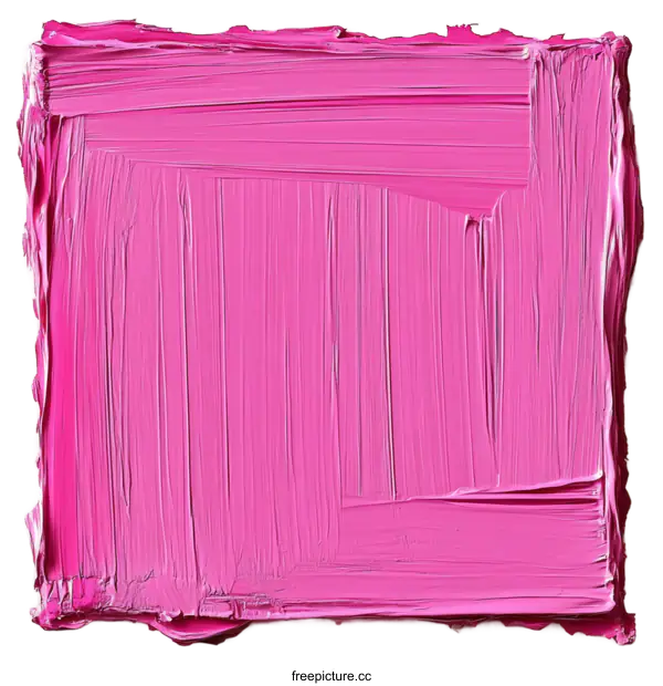 [Transparent Background PNG]Abstract Pink Brushstrokes Square Painting